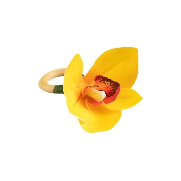 YELLOW ORCHID NAPKIN RING - Image 2