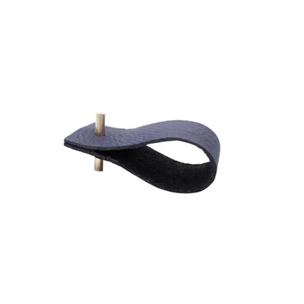 Unique blue/brass napkin ring. A minimalist desing leather napkin ring. 