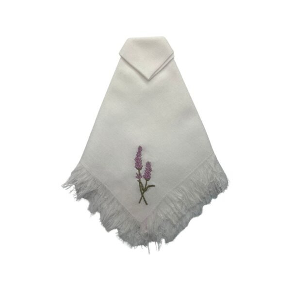 EMBROIDERED LINEN NAPKIN WITH LAVENDER