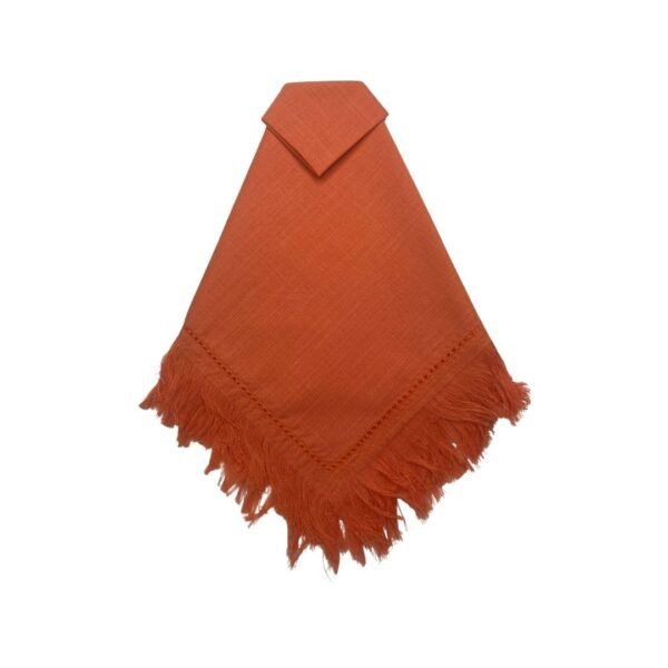 FRINGE AJOUR ORANGE COTTON NAPKIN