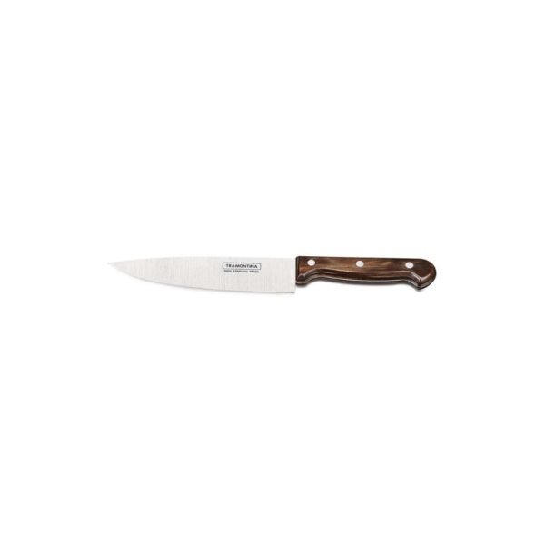 Tramontina wooden handle carving set. A wooden handle carving board with a knife and a fork.