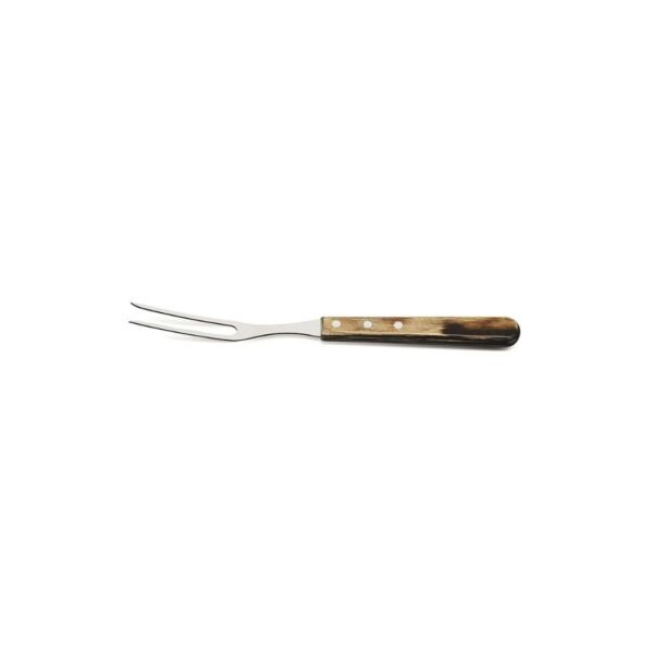 Tramontina wooden handle carving set. A wooden handle carving board with a knife and a fork.