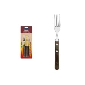 tramontina wooden handle steak fork set. A staek fork set with 6 pieces.
