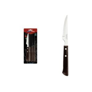 tramontina wooden handle steak/pizza knife set. A 6 pieces tramontina steak/pizza knife set.