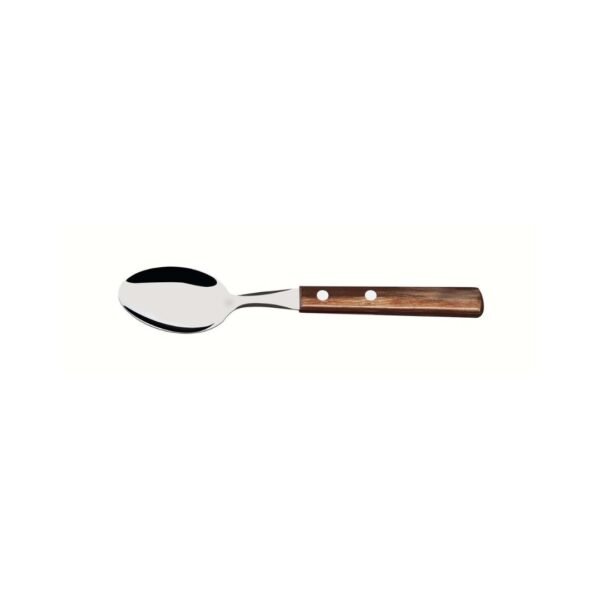 Tramontina wooden handle table spoon set. A 6 pieces tramontina wood handle table spoon set.