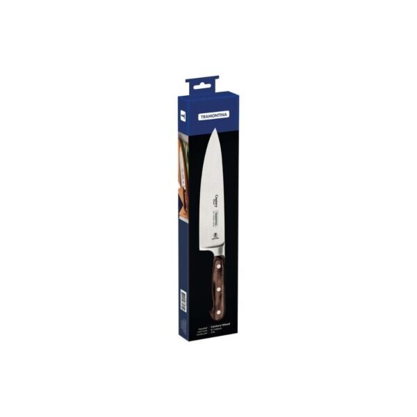 Tramontina wooden handle chef knife. A 8 inch chef's knife.