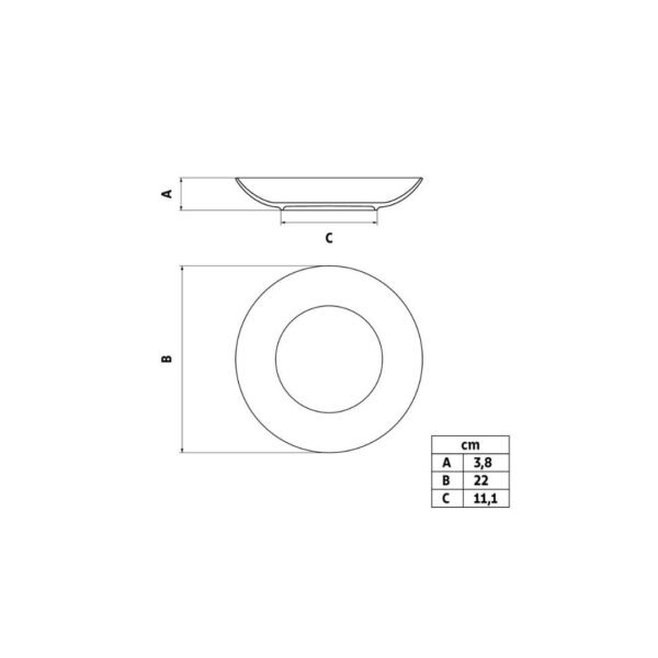 TRAMONTINA SOHO FINE PORCELAIN DEEP PLATE 22 CM - Image 4