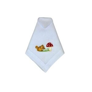Linen-blend napkin with mushroom embroidery
